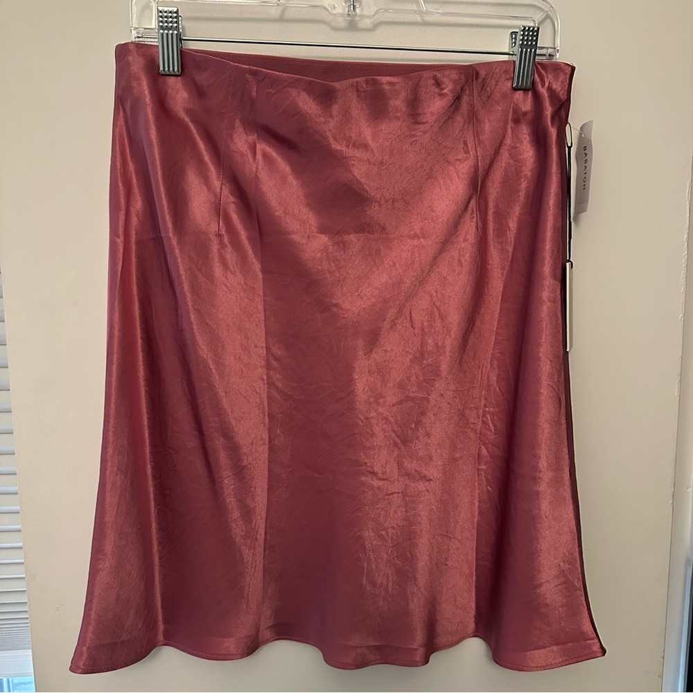 Aritzia Babaton pink mini slip skirt